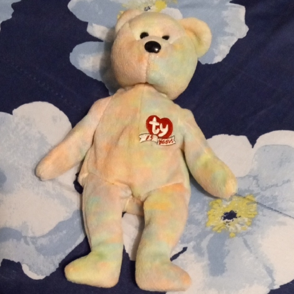 25th anniversary Ty Beanie Babies Pastel Bear